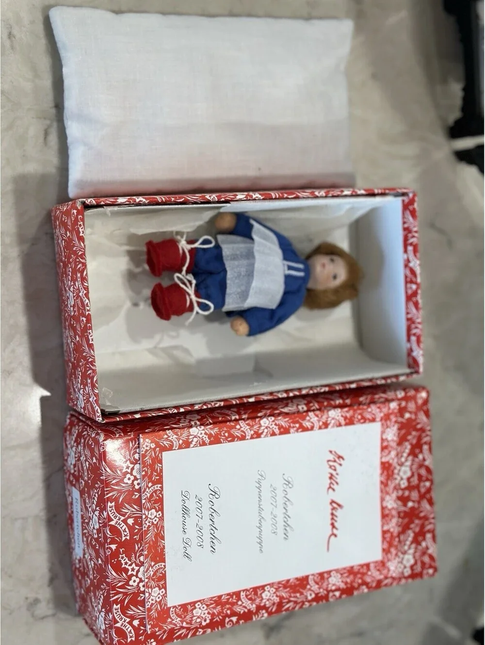 Robertchen (Puppenstubenpuppe / Dollhouse Doll) NEW IN BOX Vintage